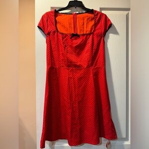 NWT Cider Red Polka Dot Dress